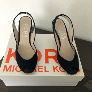 Michael Kors navy blue wedges. Very pretty wedges.